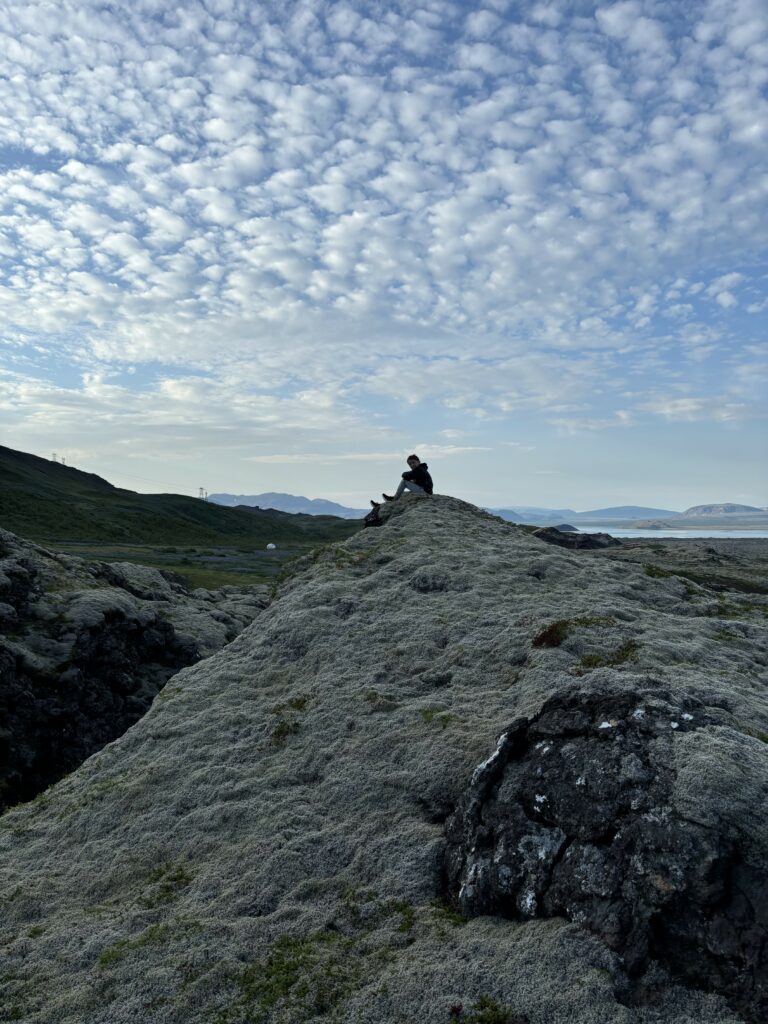 Max perched atop a prominence